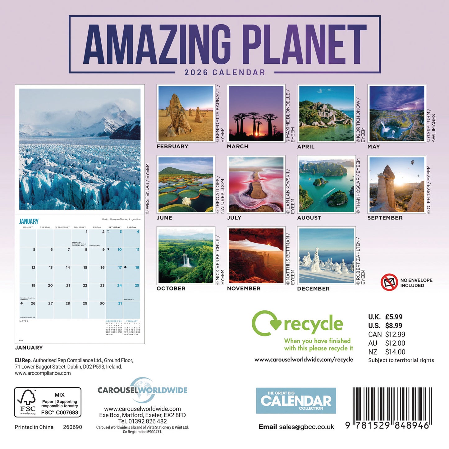 Amazing Planet Mini Calendar 2026