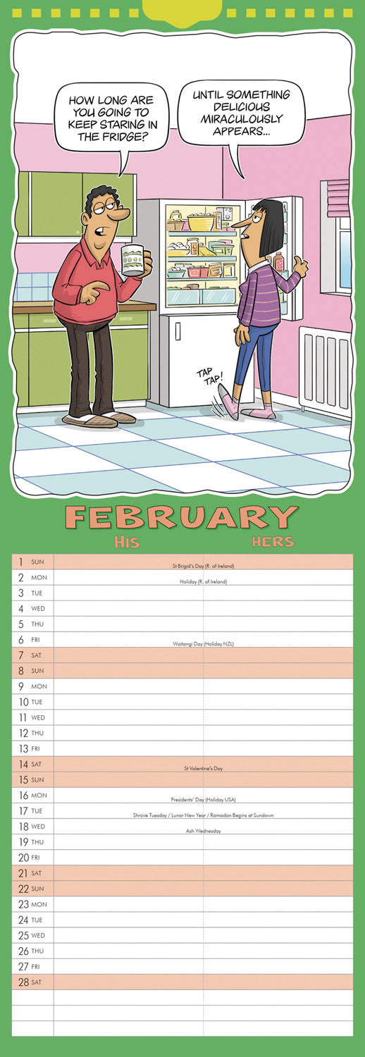 Wacky World of His n Hers Planner Calendar 2026