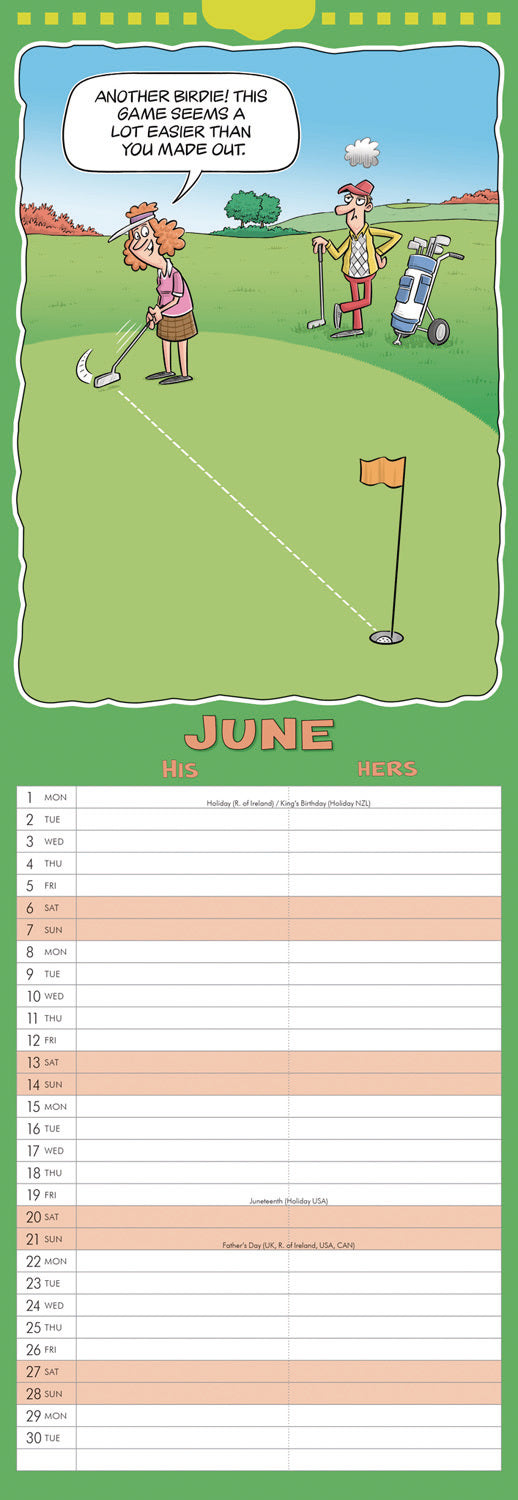 Wacky World of His n Hers Planner Calendar 2026