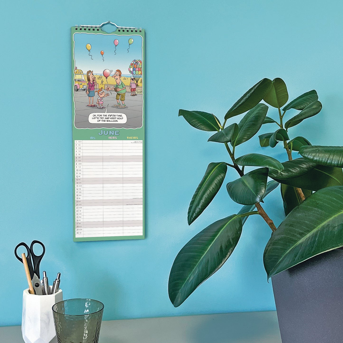 Wacky World of His, Hers and Theirs Planner Slim Calendar 2026