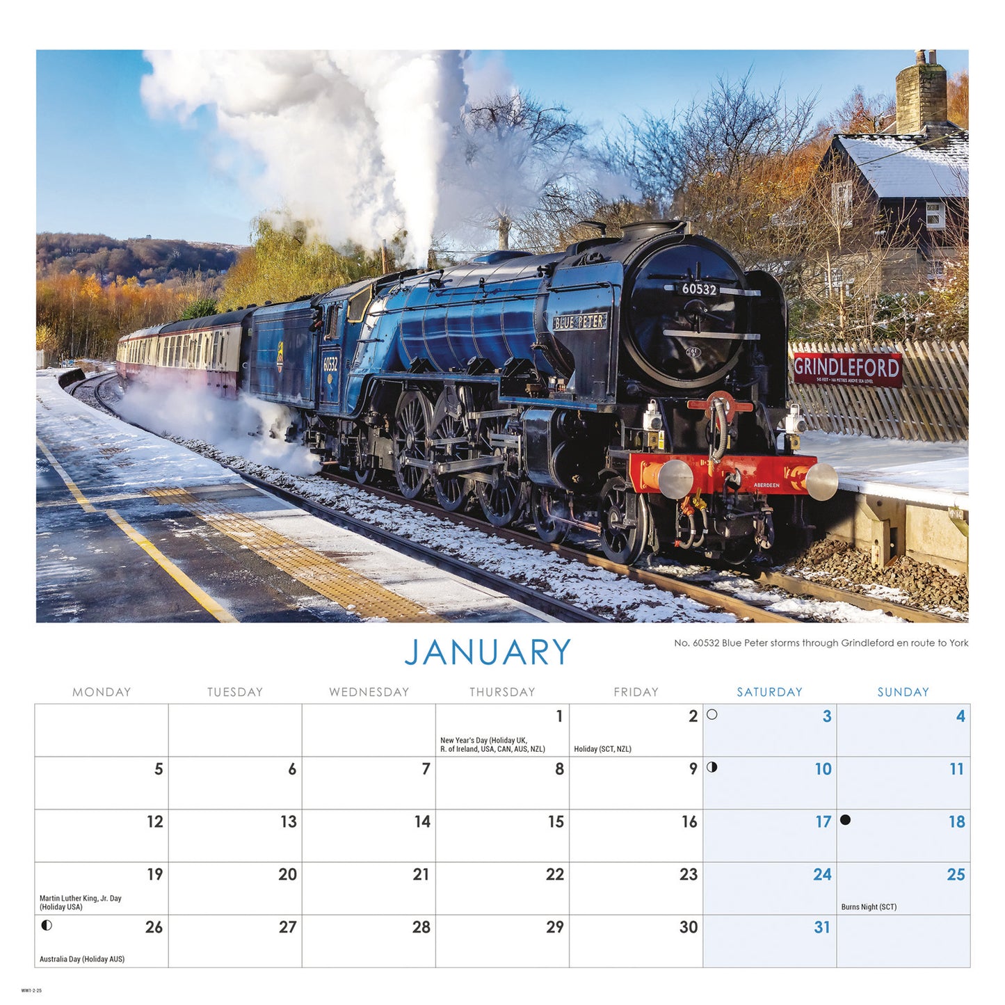 Country Railways Wiro Wall Calendar 2026