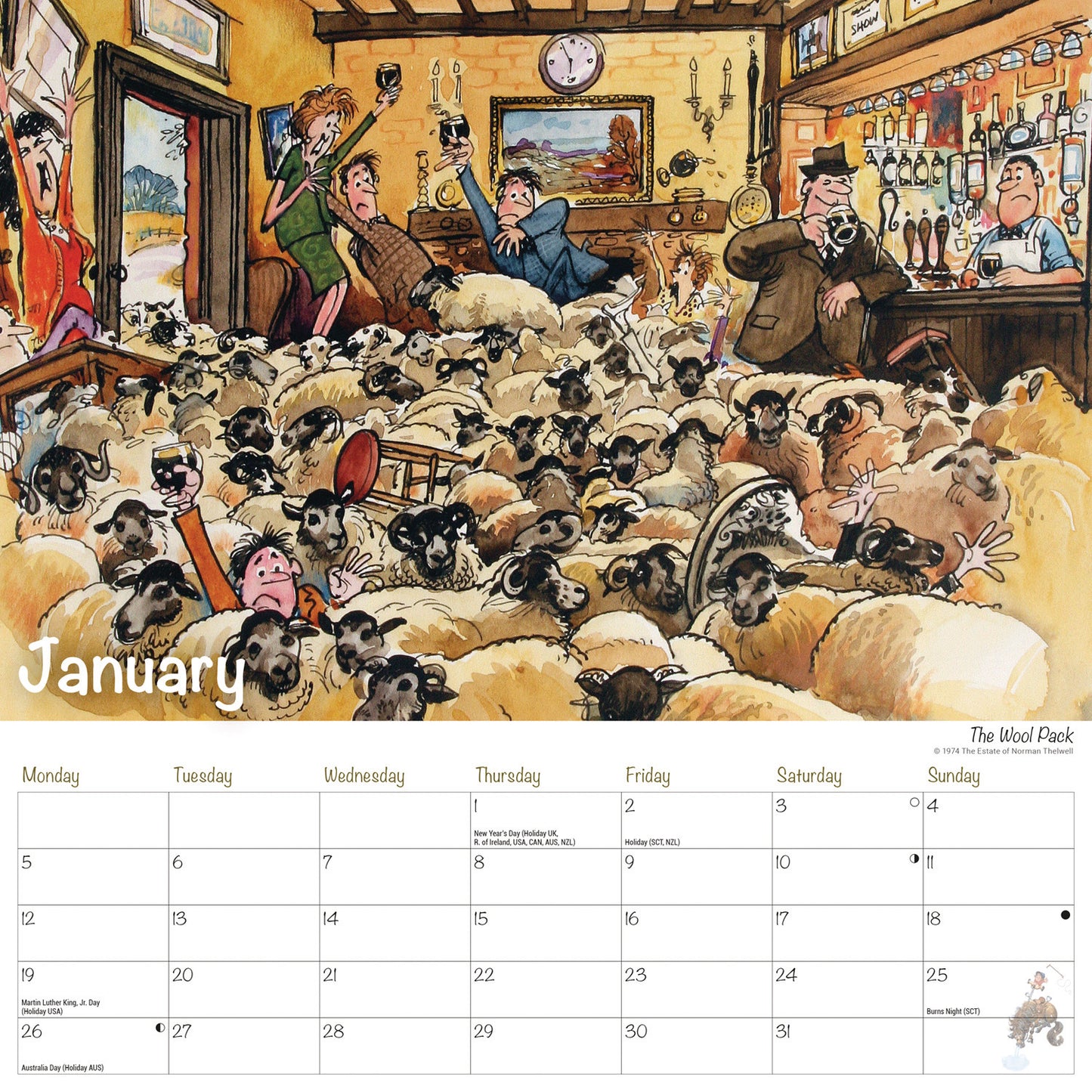 Thelwell Wiro Wall Calendar 2026