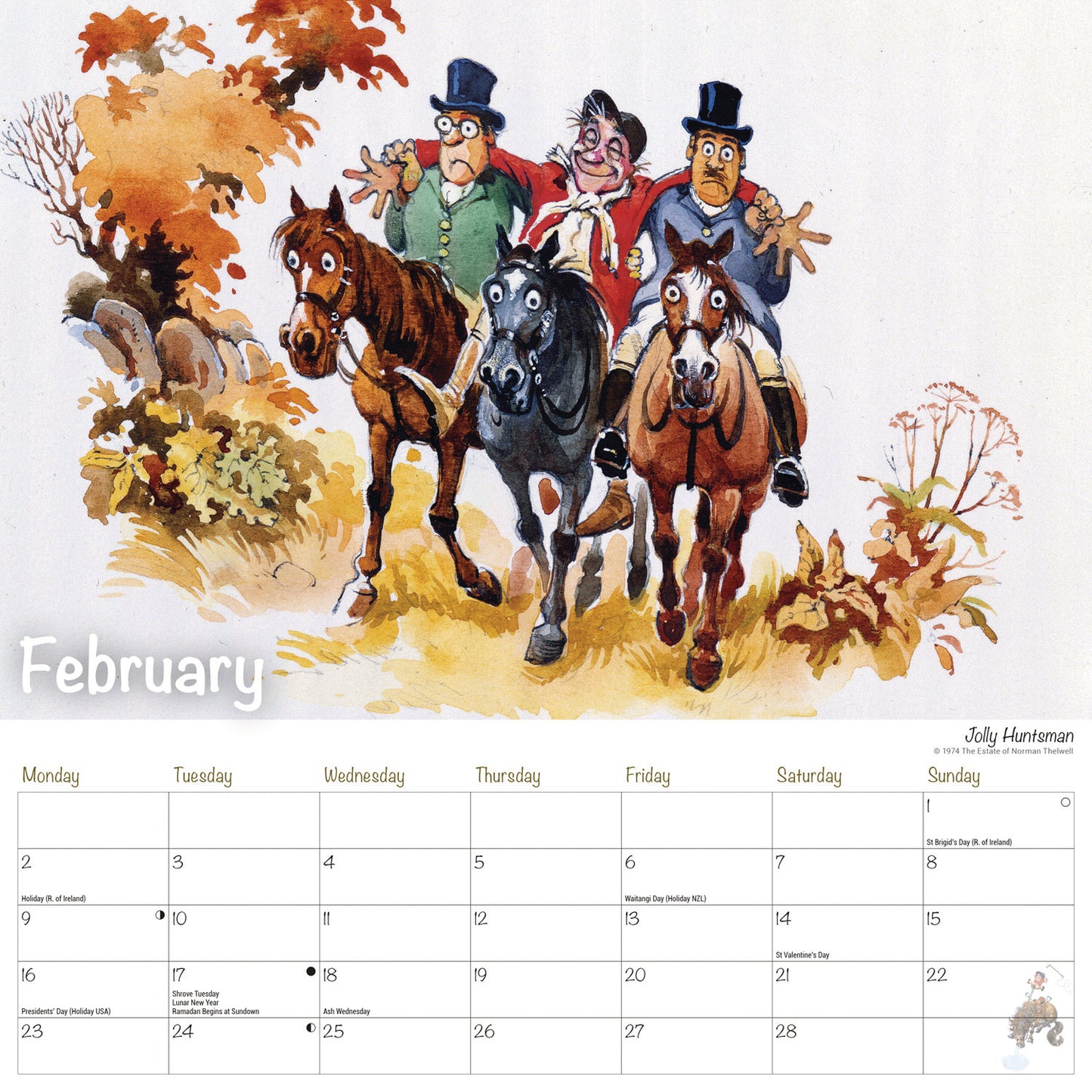 Thelwell Wiro Wall Calendar 2026