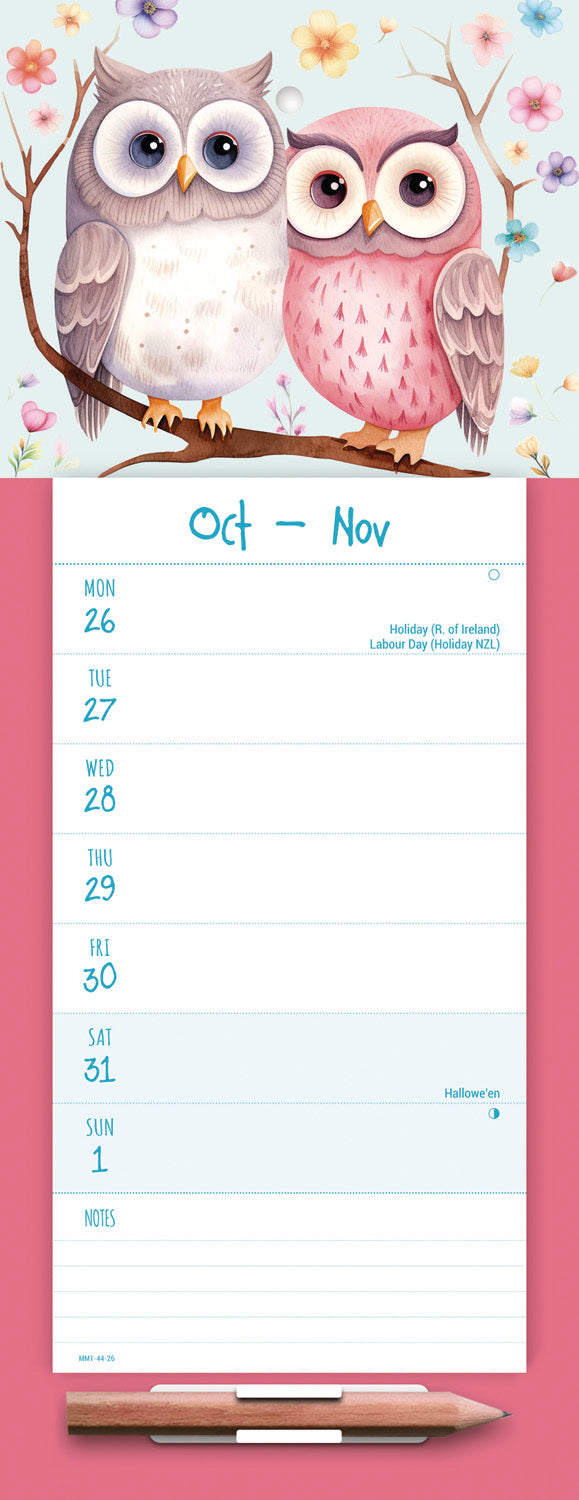 Twit Twoo WTV Magnetic Calendar 2026