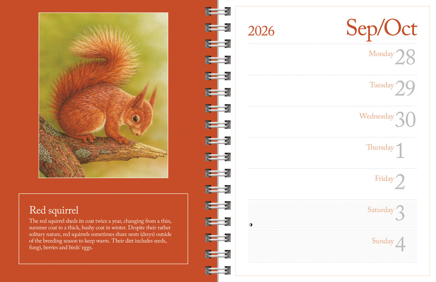 British Wildlife in Art by Robert Fuller Dlx Wiro Diary 2026