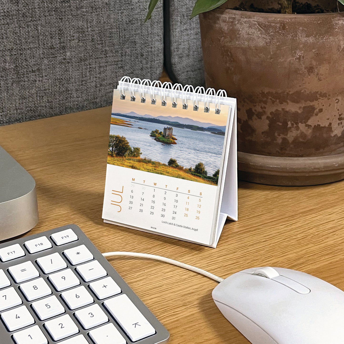 Scottish Lochs & Mountains Mini Easel Calendar 2026