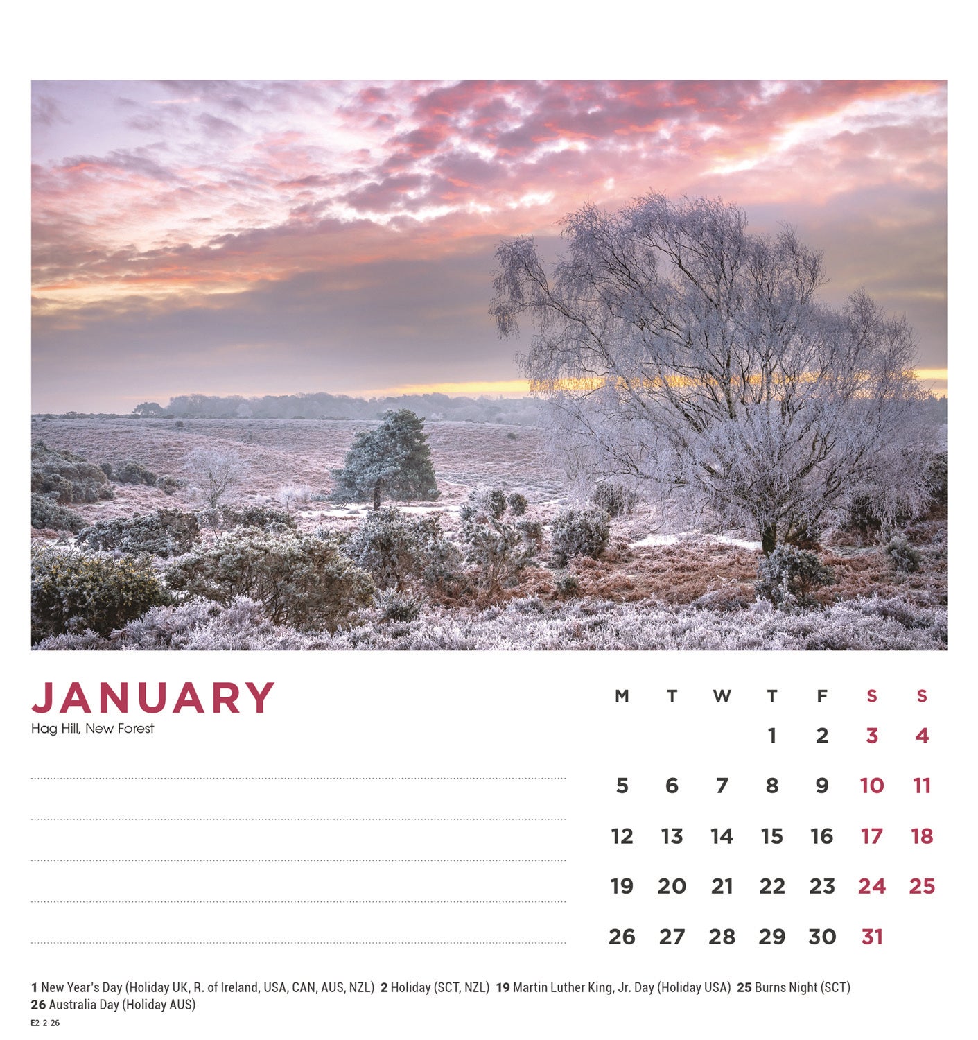 British Landscapes Easel Calendar 2026