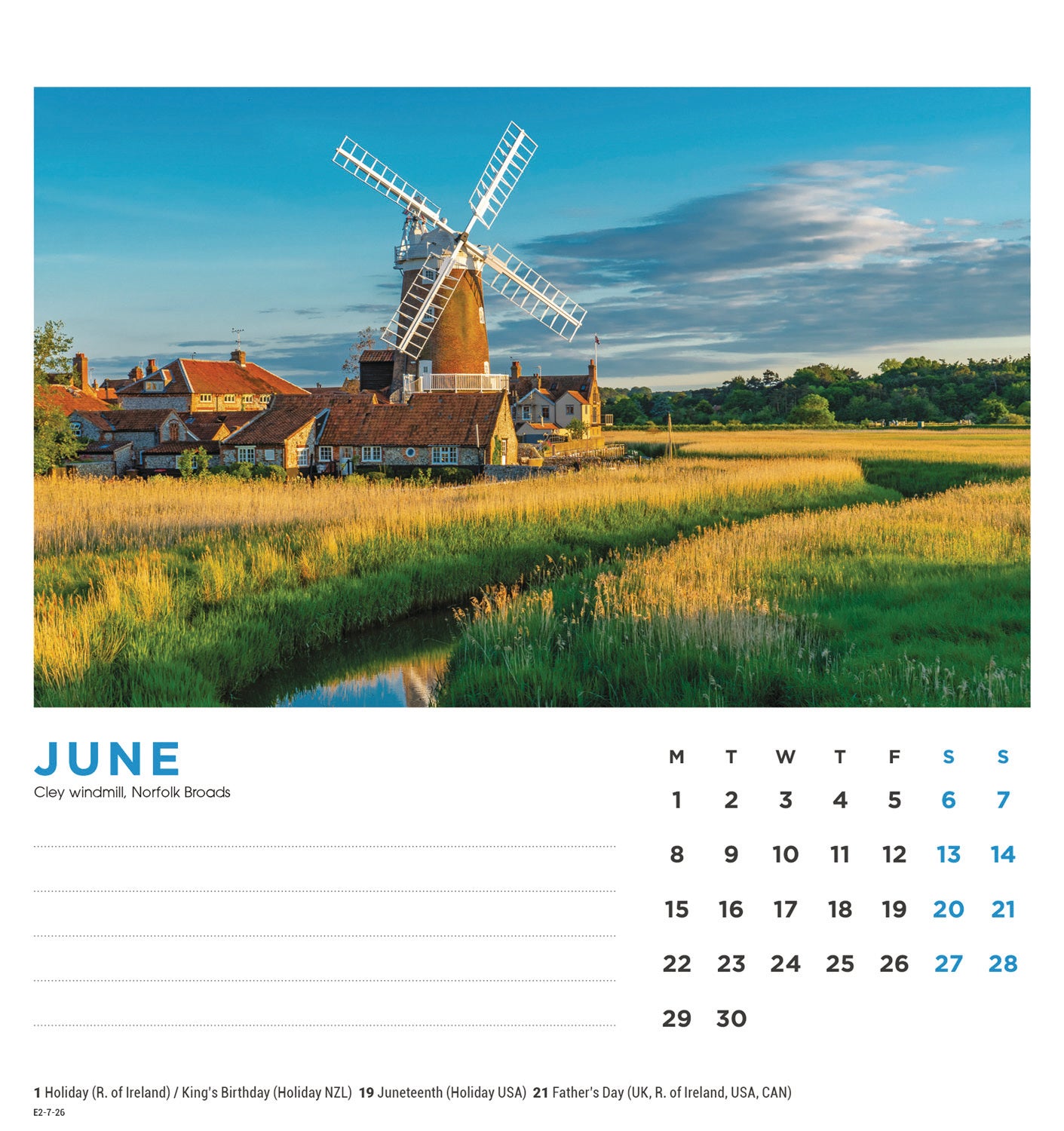 British Landscapes Easel Calendar 2026