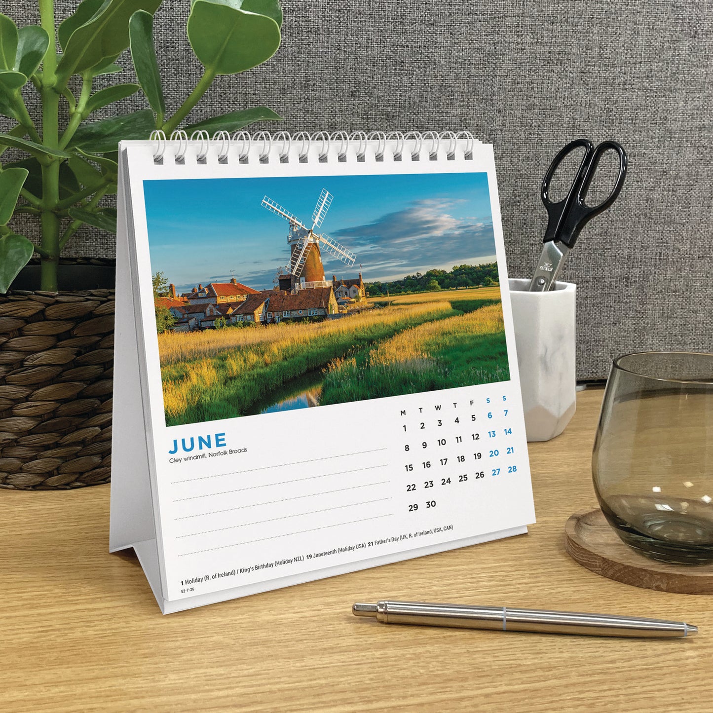 British Landscapes Easel Calendar 2026