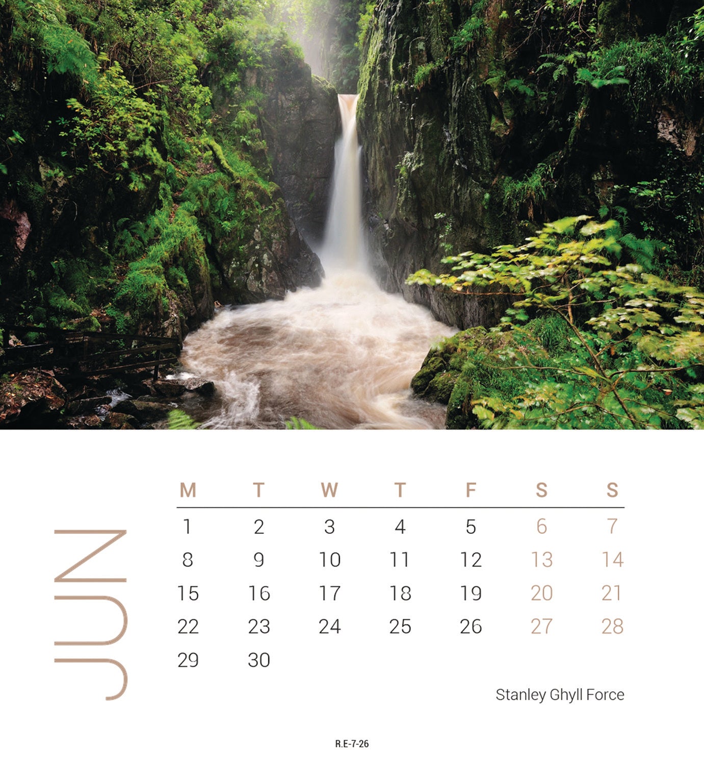 Lake District Mini Easel Calendar 2026