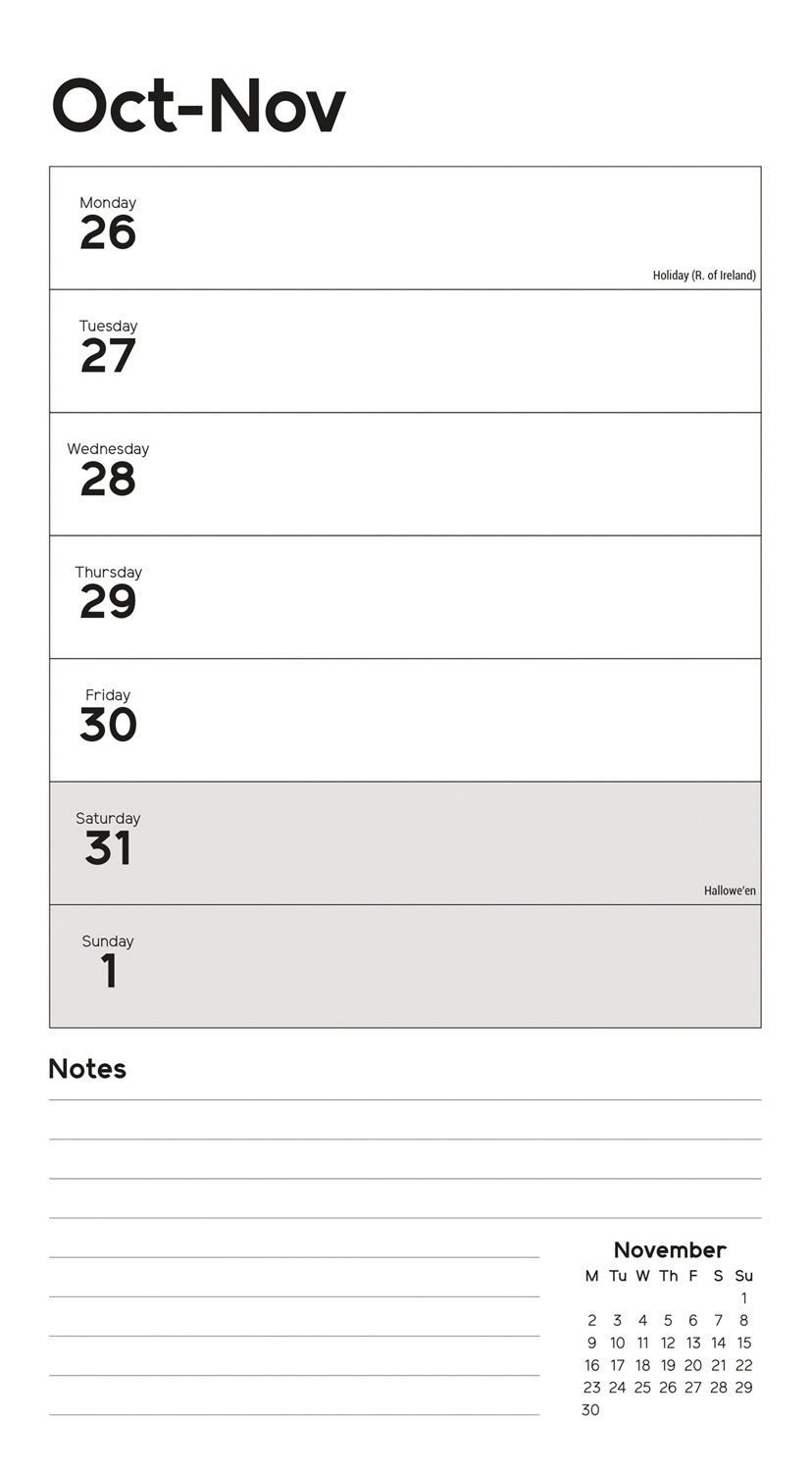 Essential WTV Stubby Slim (R&B) Calendar 2026