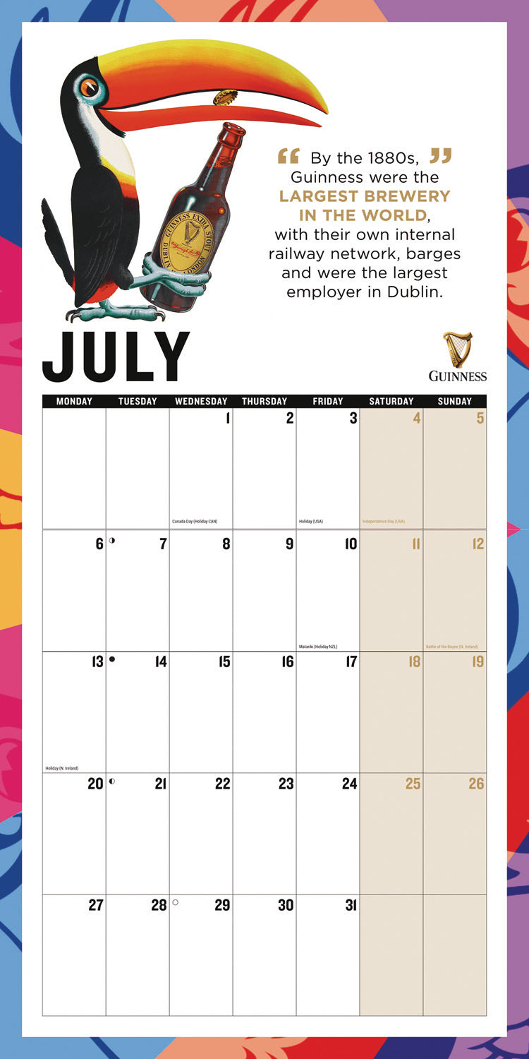 Guinness Wall Calendar 2026