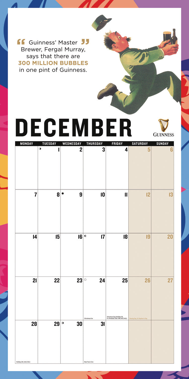 Guinness Wall Calendar 2026