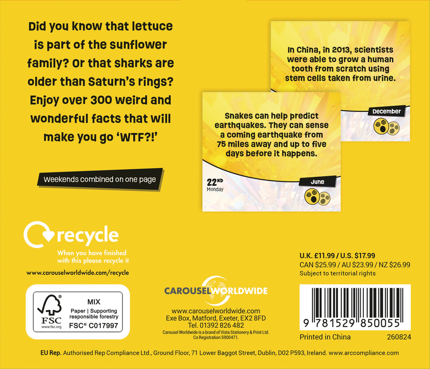 WTF: Weird True Facts Box Calendar 2026