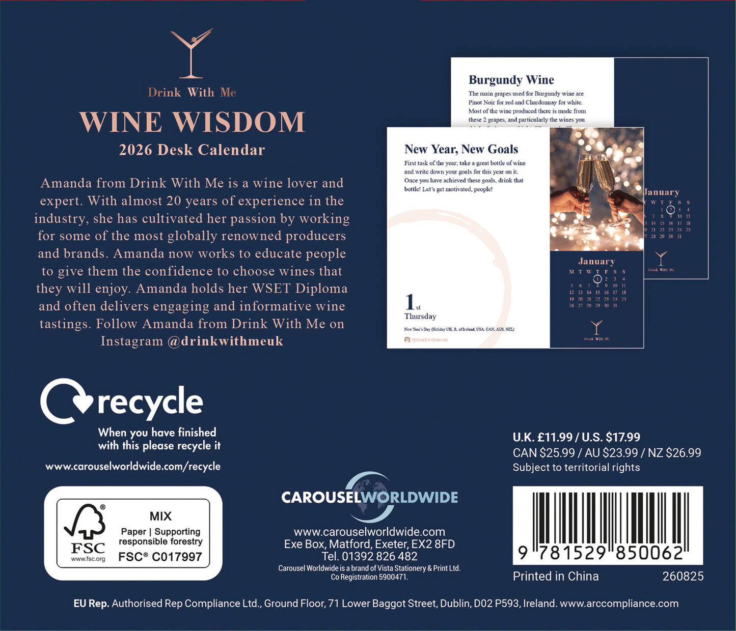 Wine Wisdom Box Calendar 2026