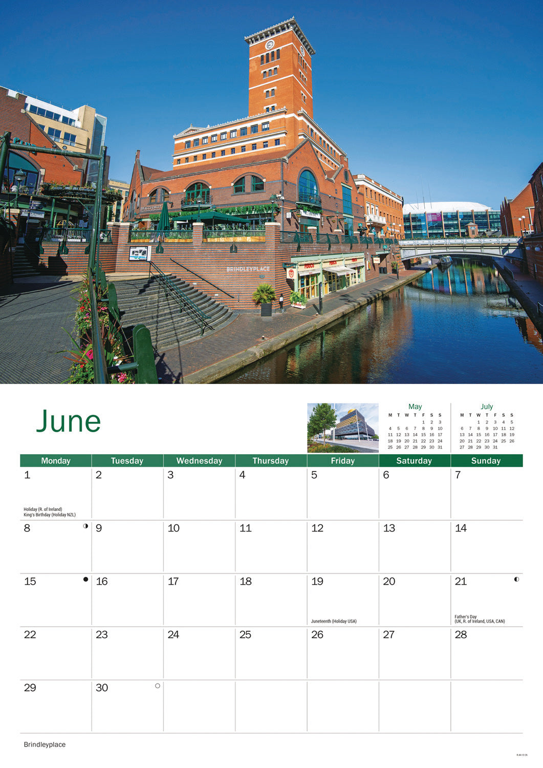 Birmingham A4 Calendar 2026