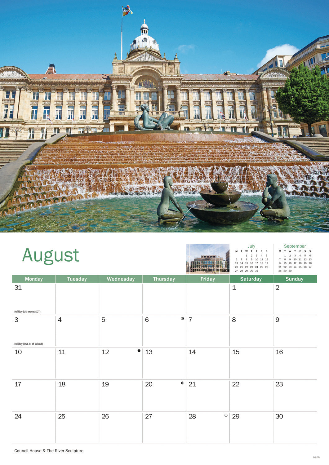 Birmingham A4 Calendar 2026