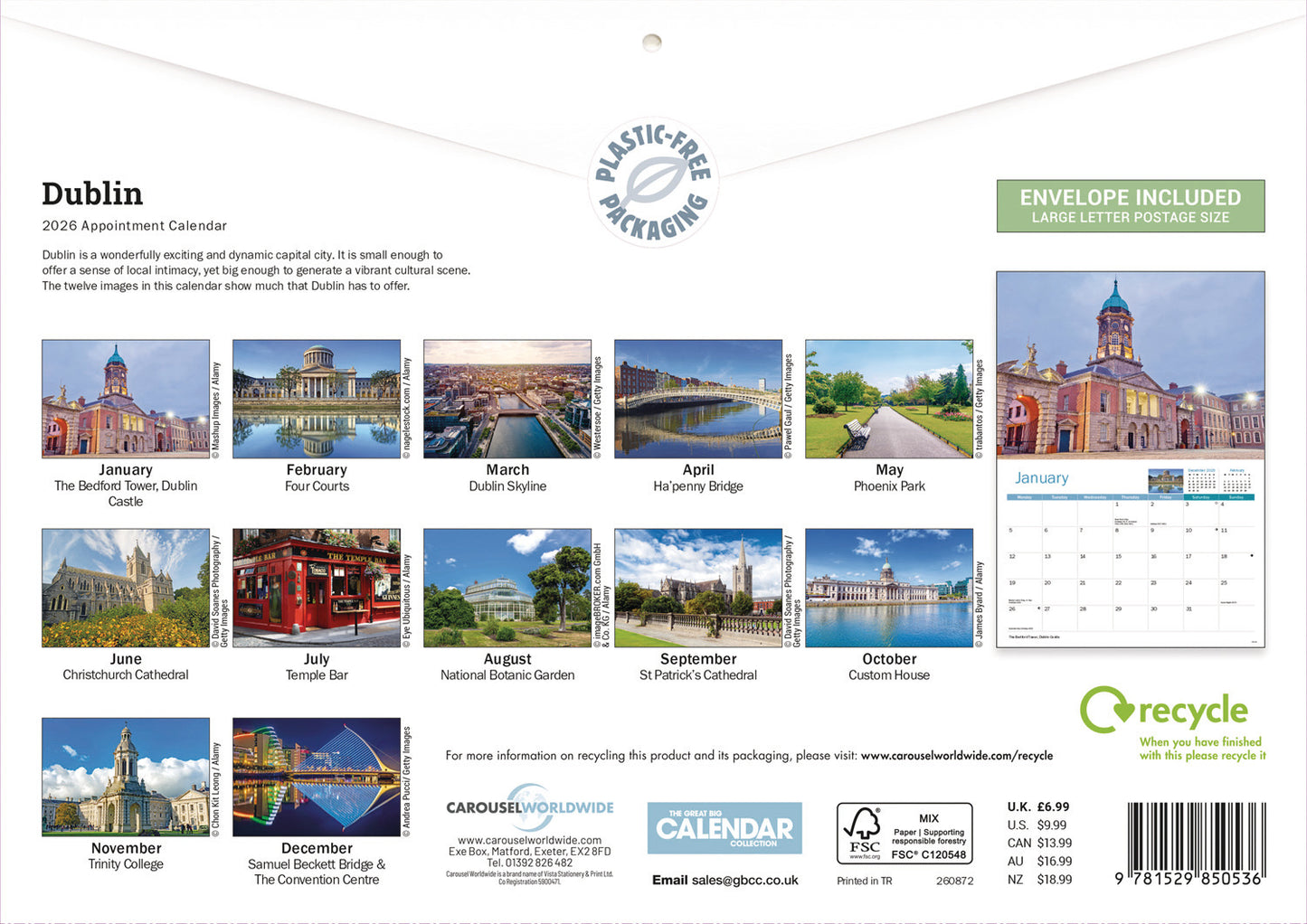 Dublin A4 Calendar 2026