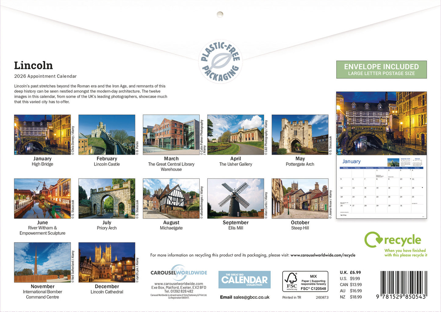 Lincoln A4 Calendar 2026