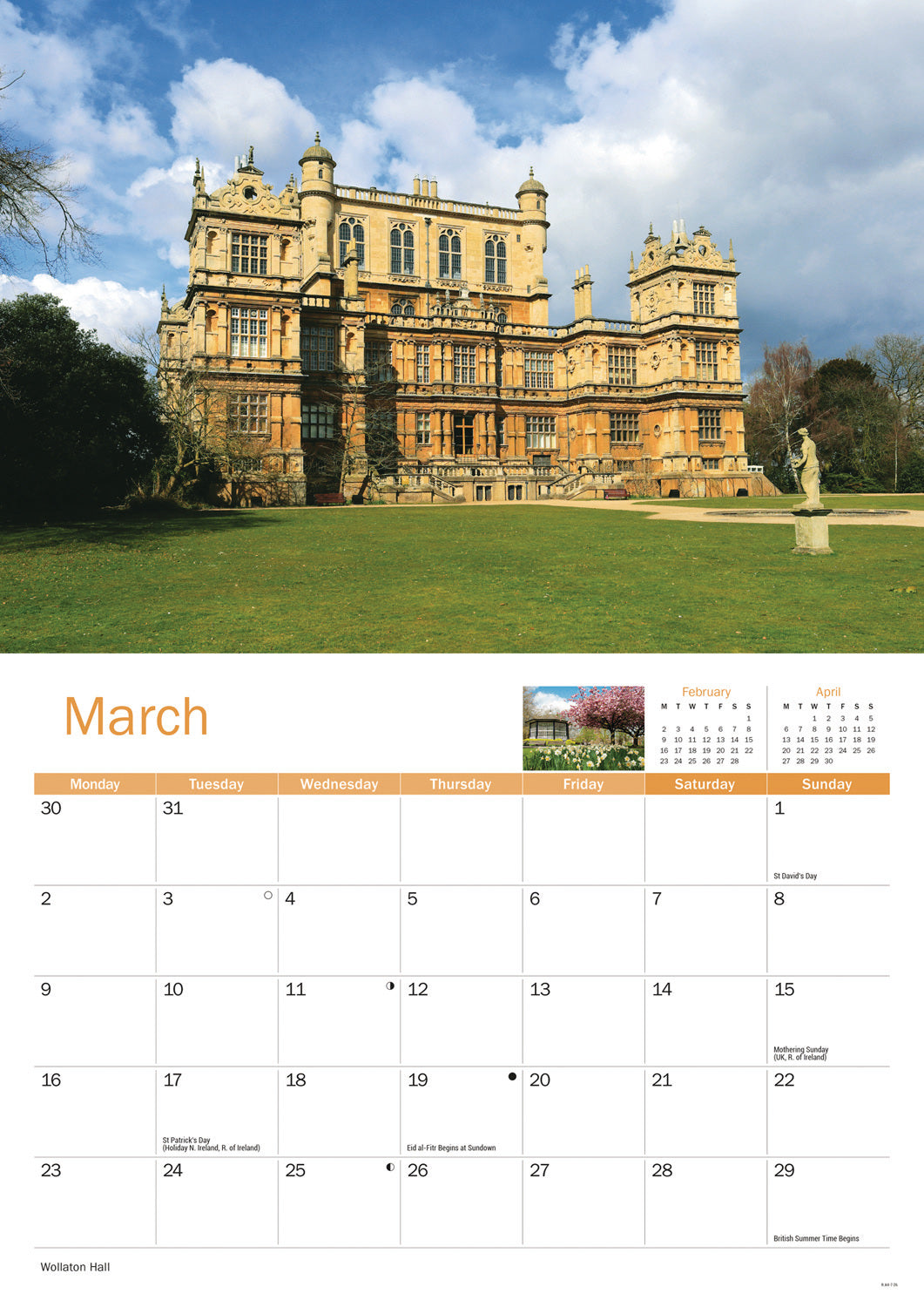 Nottinghamshire A4 Calendar 2026