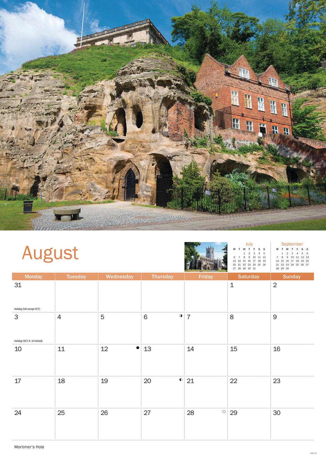 Nottinghamshire A4 Calendar 2026