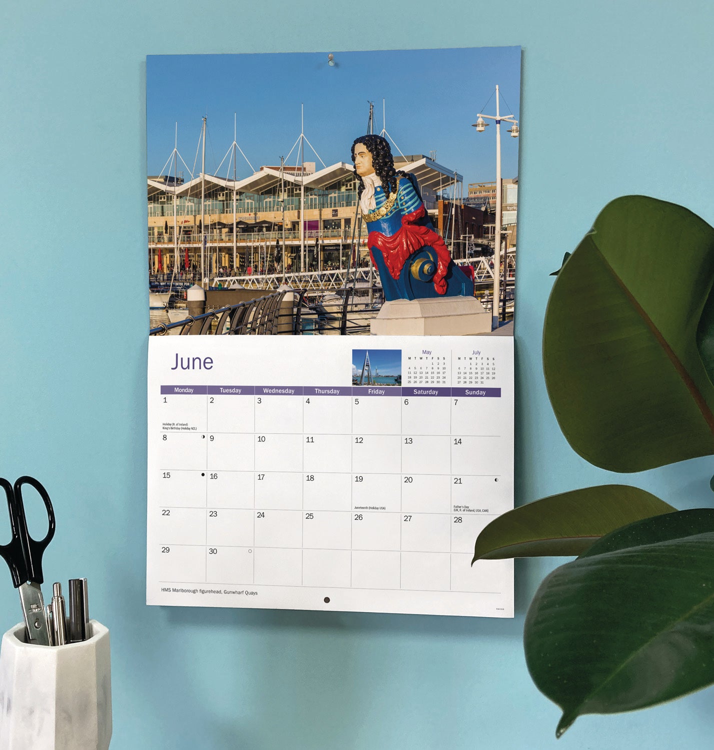 Portsmouth A4 Calendar 2026