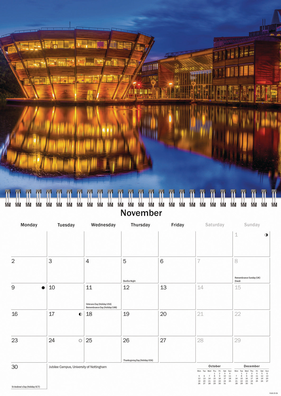 Nottingham A5 Calendar 2026