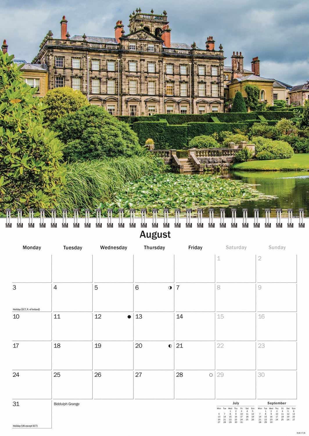 Staffordshire A5 Calendar 2026