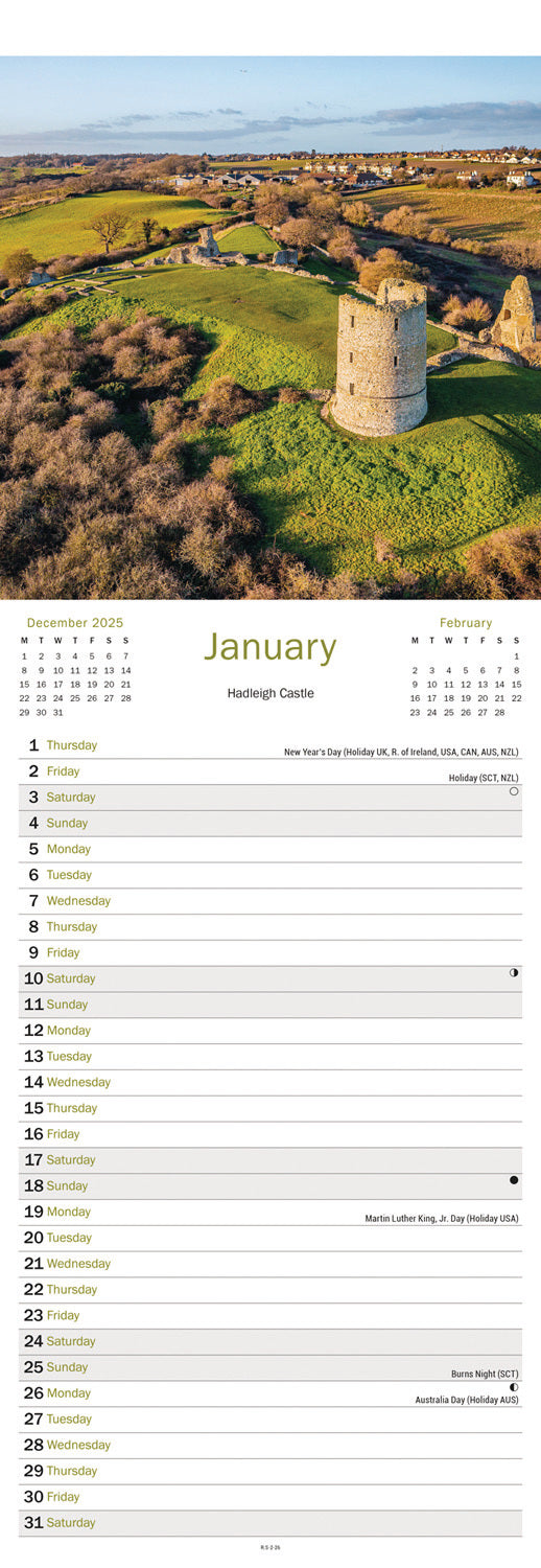 Essex Slim Calendar 2026