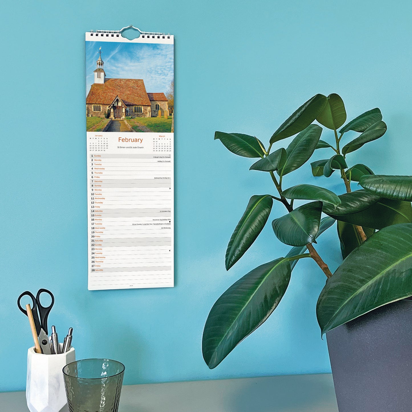 Essex Slim Calendar 2026