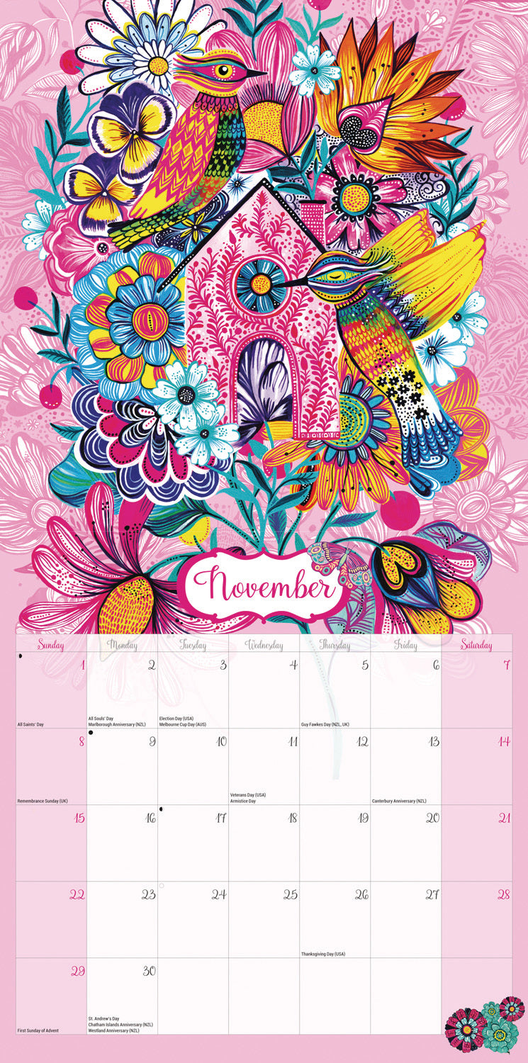 Car Pintos Wall Calendar 2026
