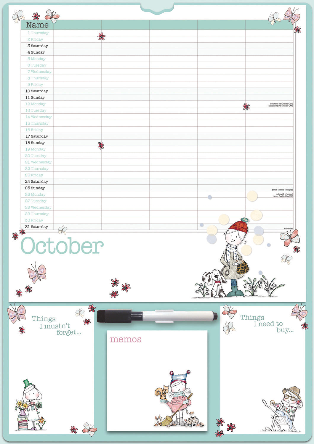 Tracey Russell Planner A3 Calendar 2026