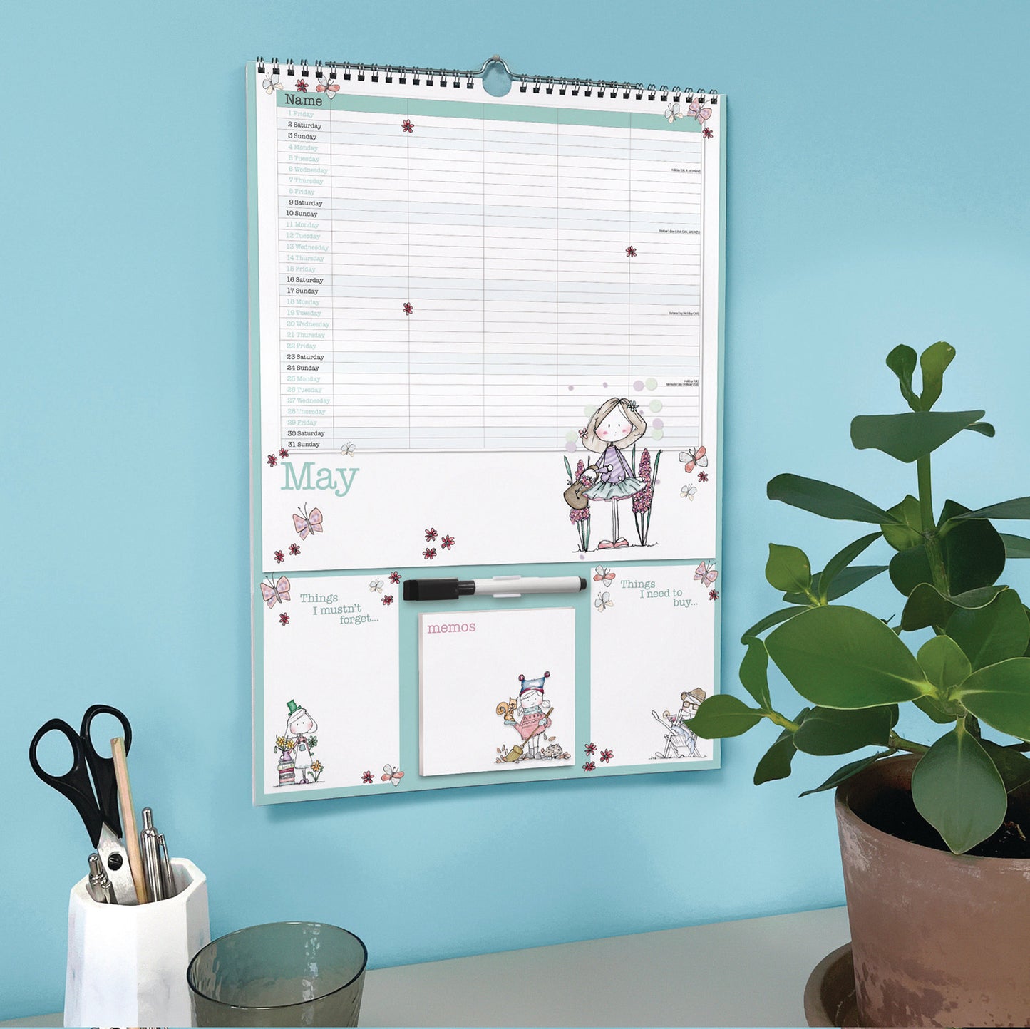 Tracey Russell Planner A3 Calendar 2026