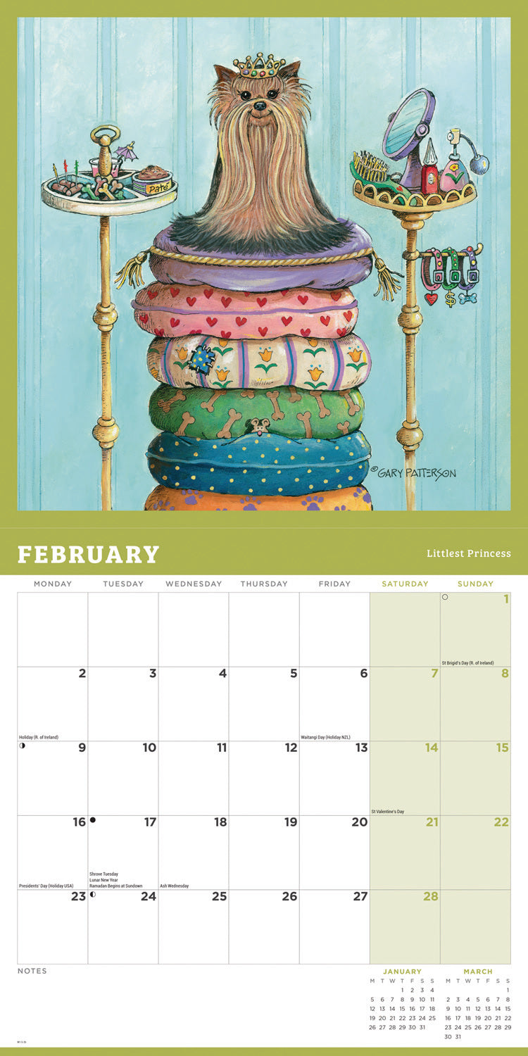 Dogs, Gary Patterson Wall Calendar 2026