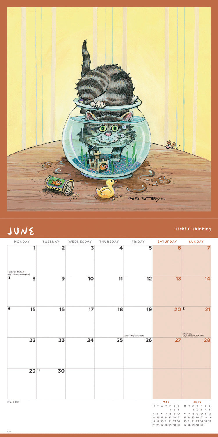 Cats, Gary Patterson Wall Calendar 2026