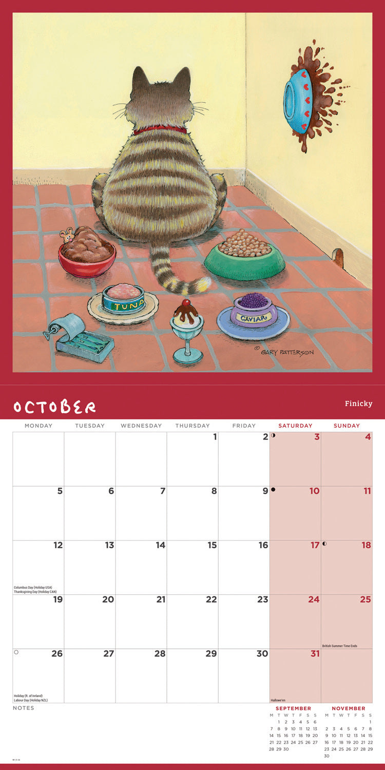 Cats, Gary Patterson Wall Calendar 2026