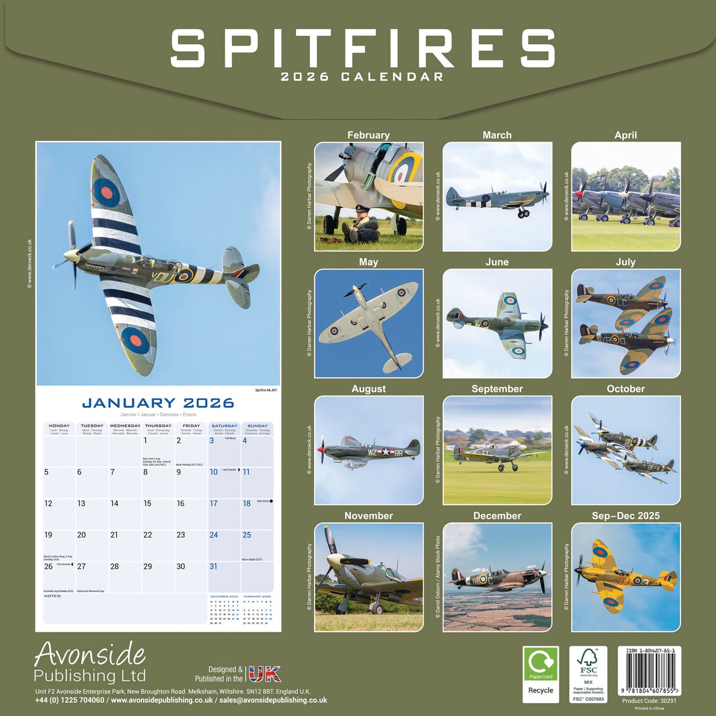 Spitfires Wall Calendar 2026