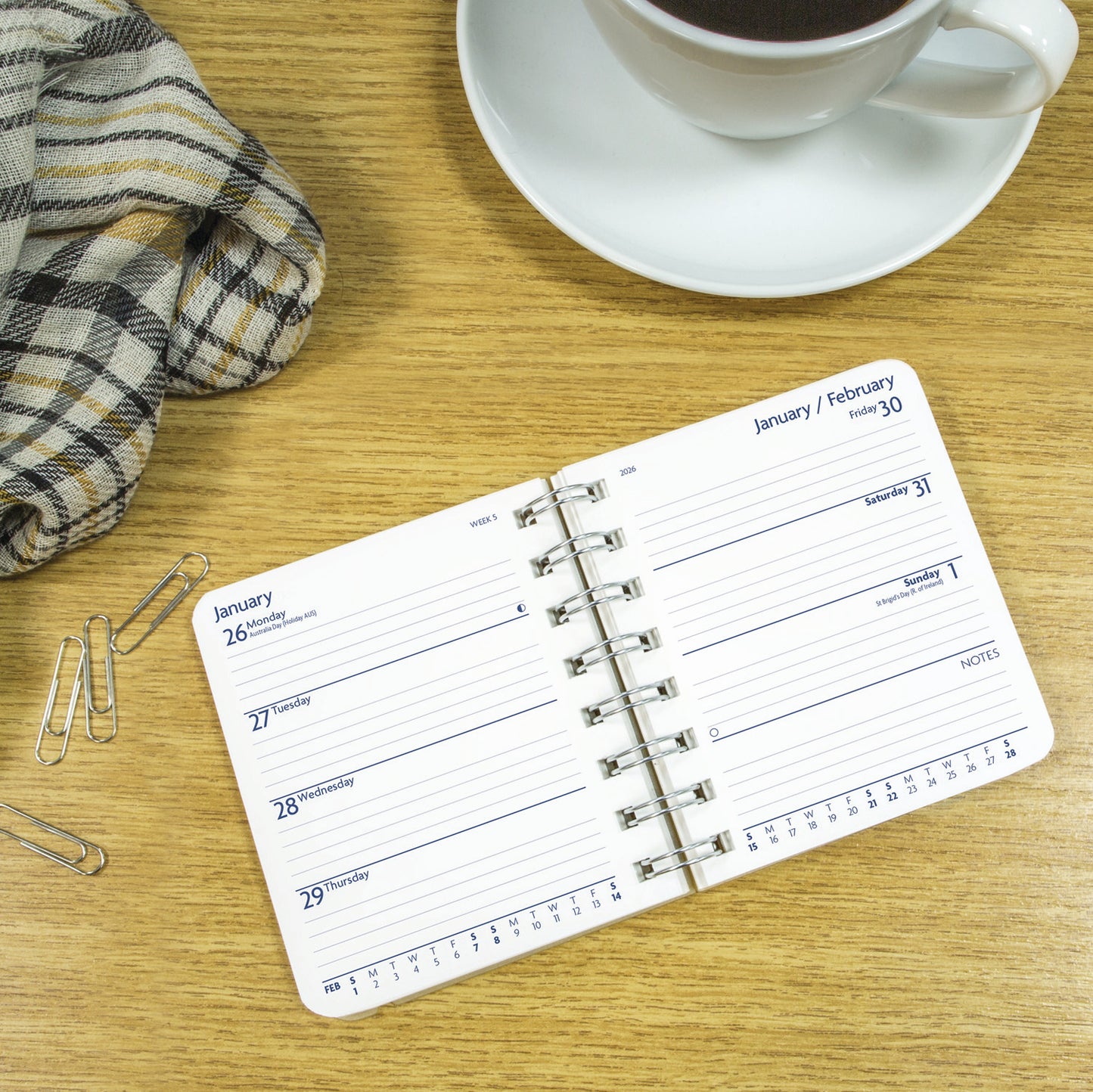 Fashion Floral Numbers Square Pocket Diary 2026