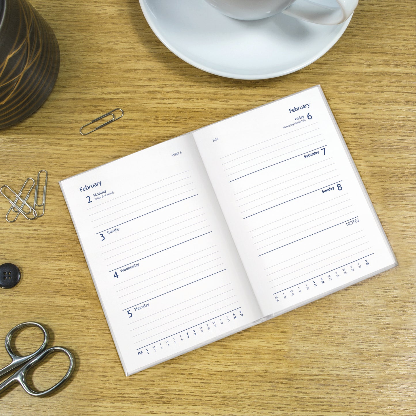 Fashion Contemporary Flowers A6 Diary 2026