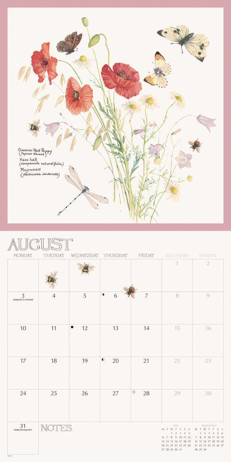 Country Diary, Edith Holden Wall Calendar 2026