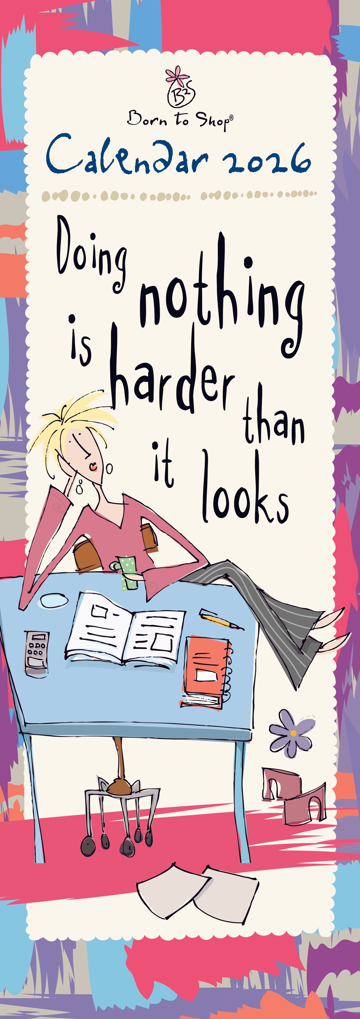 Born to Shop Slim Calendar 2026