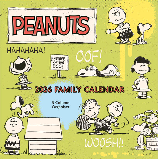 Peanuts Planner Wall Calendar 2026
