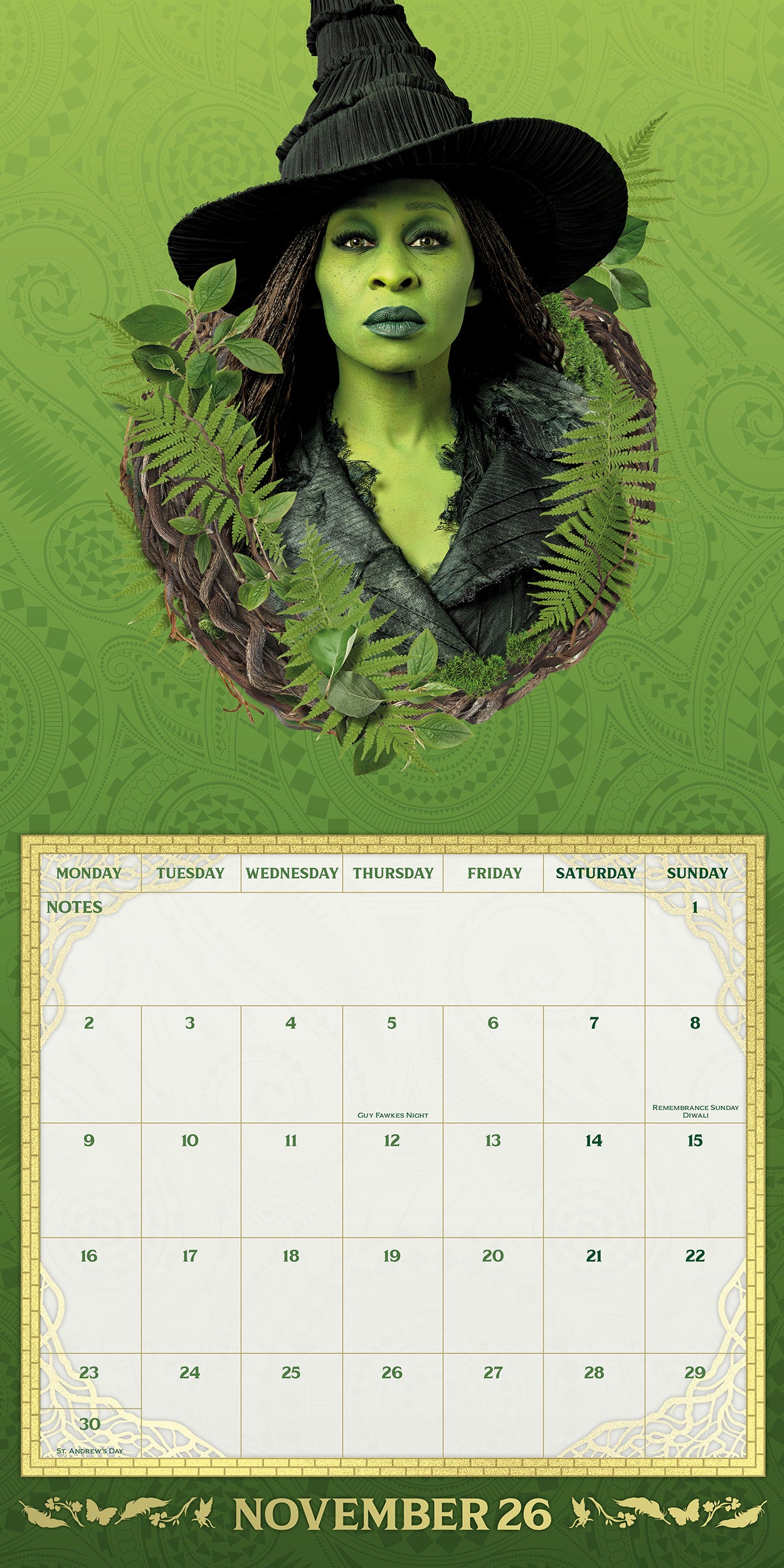 Wicked (Movie) Wall Calendar 2026