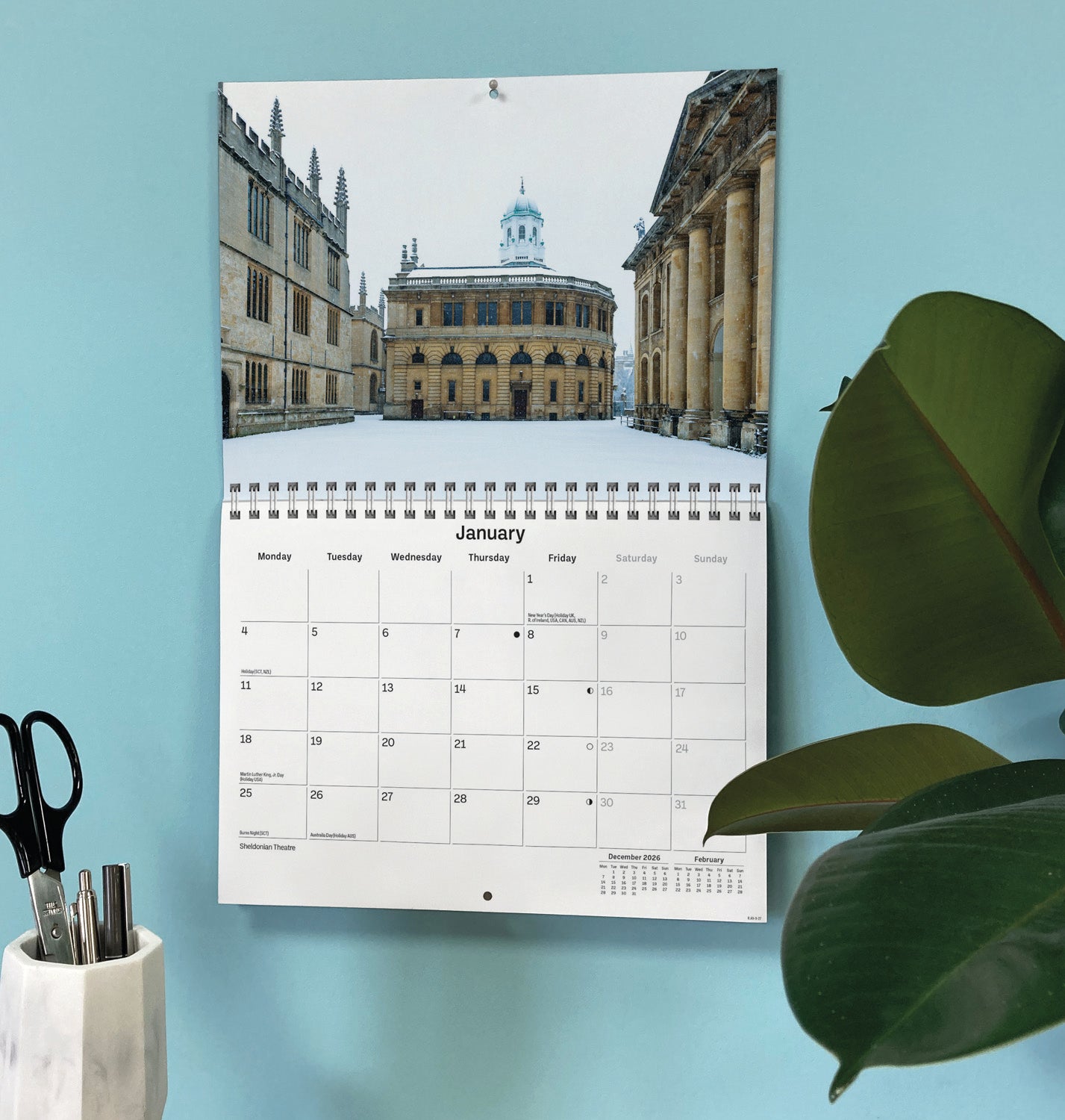 Oxford A5 Calendar 2027