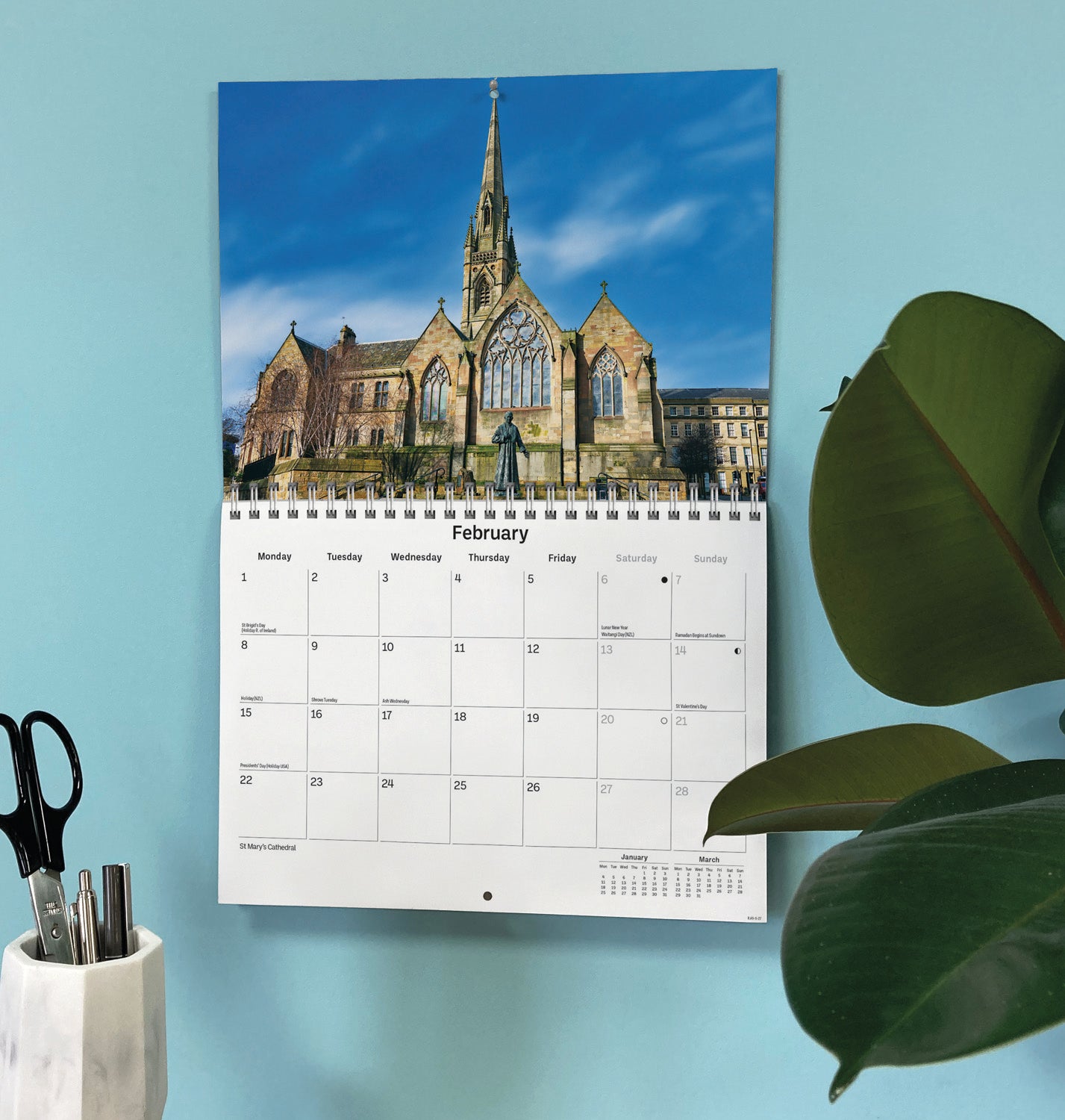 Newcastle A5 Calendar 2027