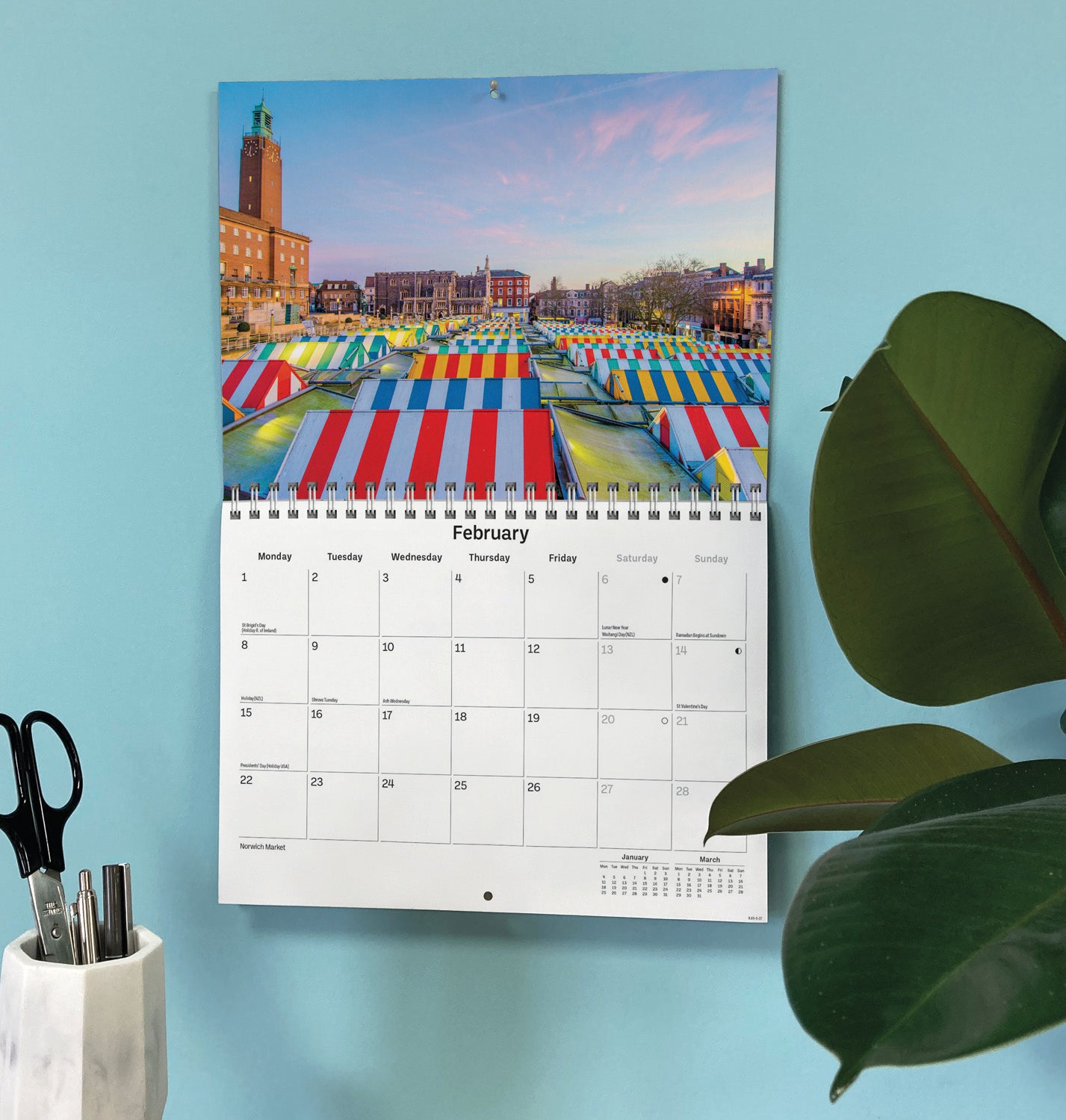 Norwich A5 Calendar 2027