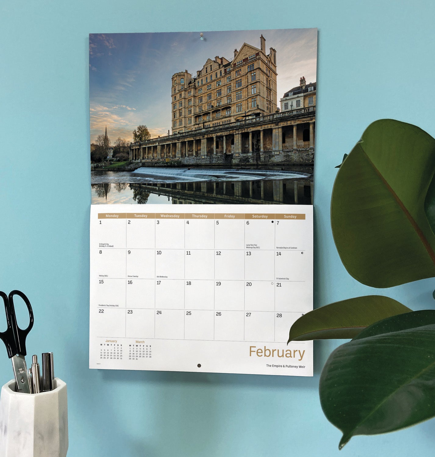 Bath A4 Calendar 2027