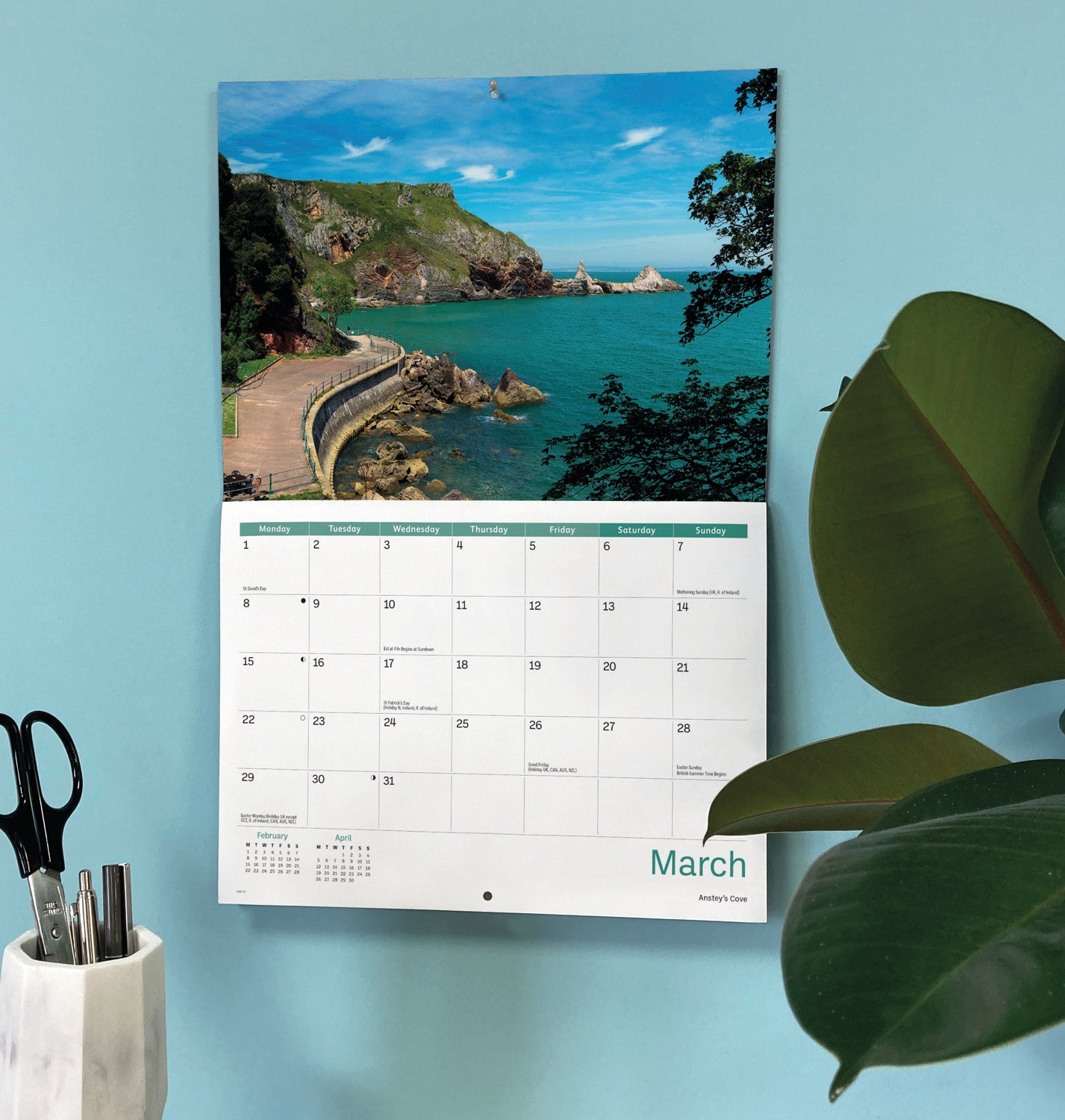 English Riviera A4 Calendar 2027