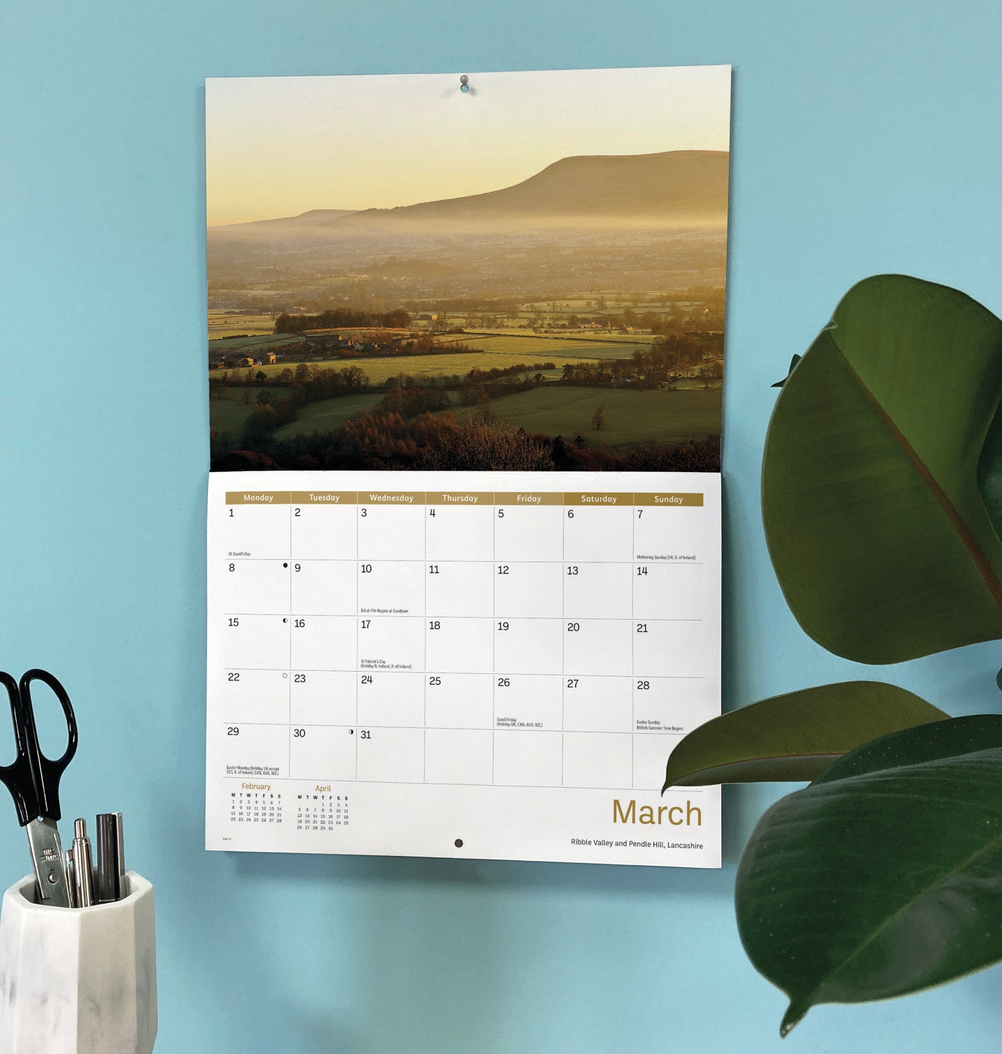 North West England A4 Calendar 2027