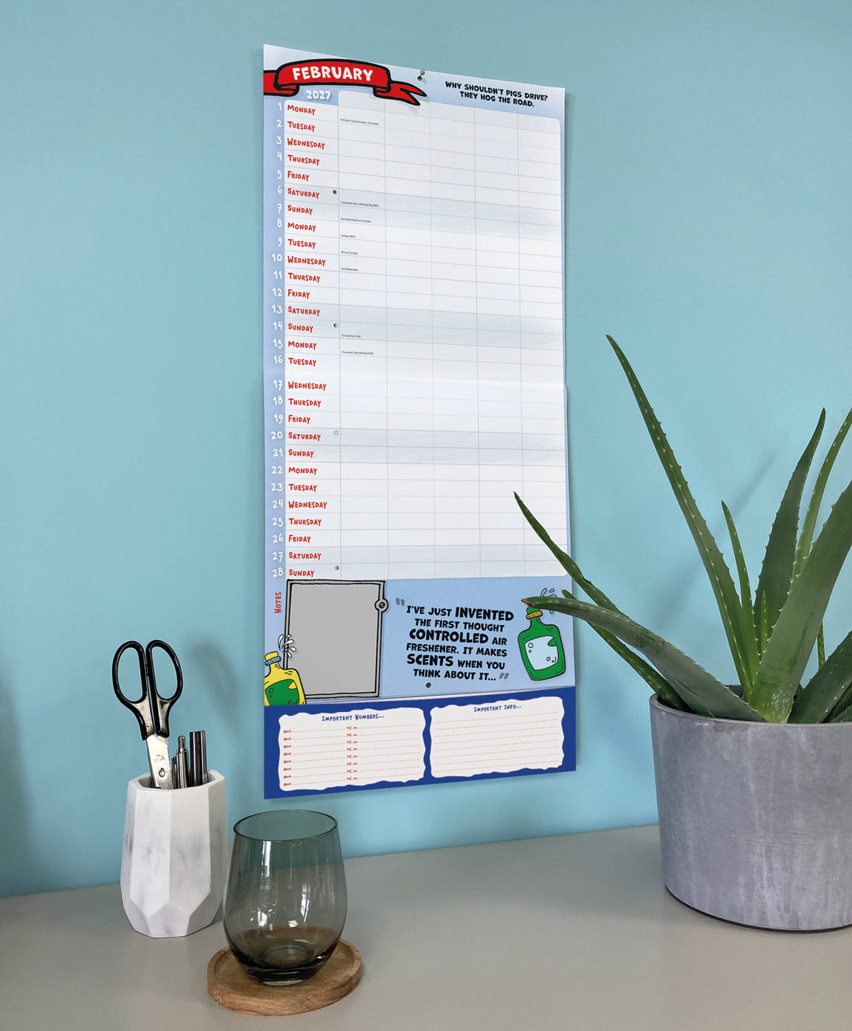 Dads Family Organise Planner Wall Calendar 2027